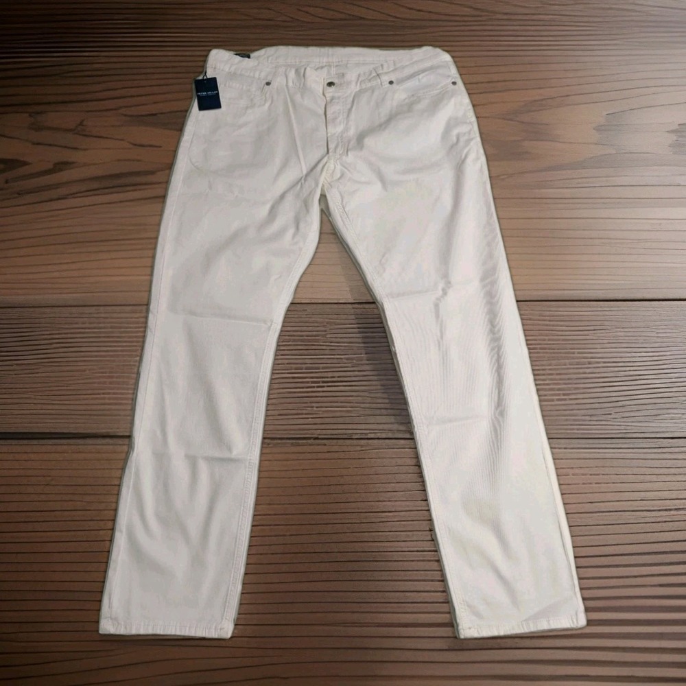 Peter Millar Wayfare 5 Pocket Pants 40x32 Crown Crafted‎ White Stretch